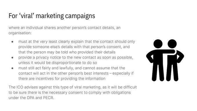 PECR course slide covering viral marketing campaigns