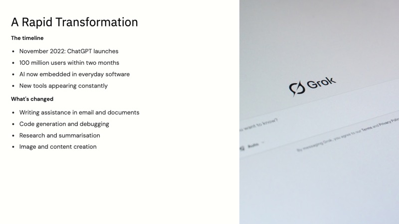 AI Safety Essentials course slide 1