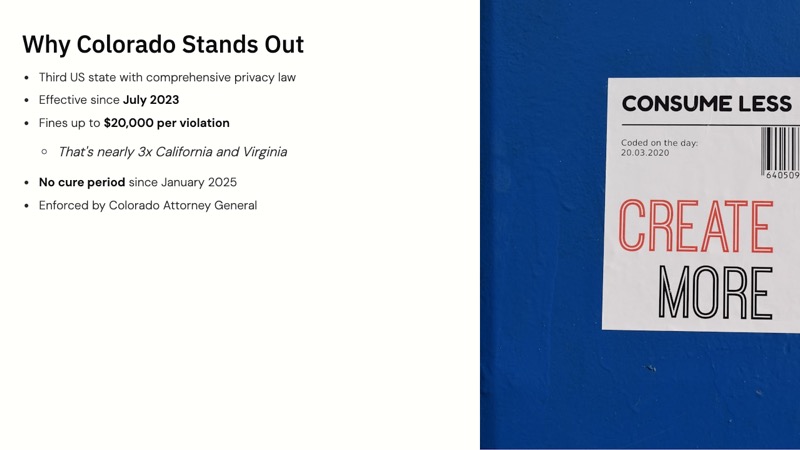 Colorado Privacy Act course slide 1