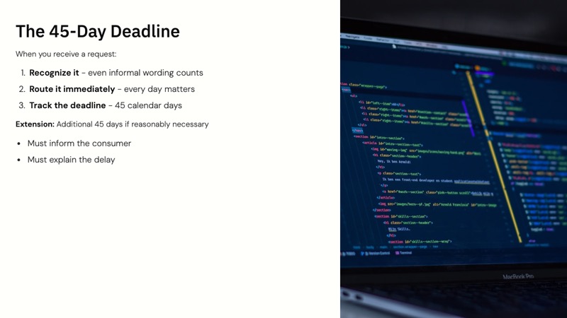 Colorado Privacy Act course slide 6