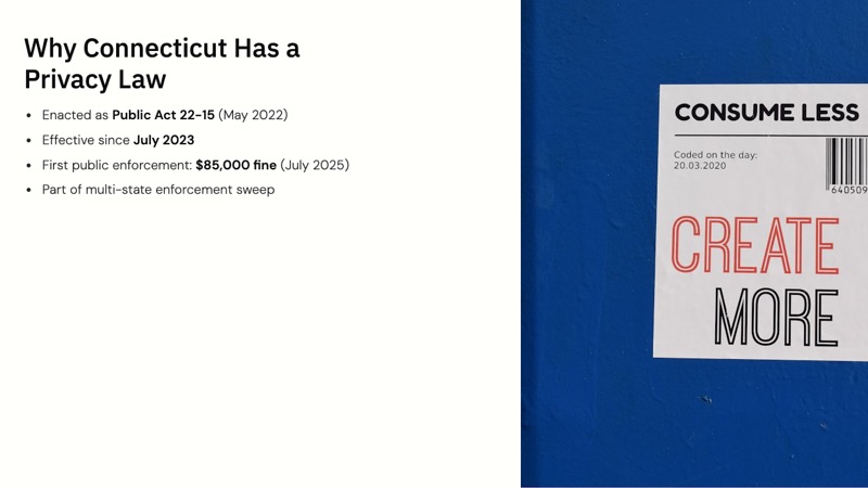 Connecticut Data Privacy Act course slide 1