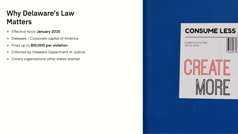 Delaware Personal Data Privacy Act course slide 1