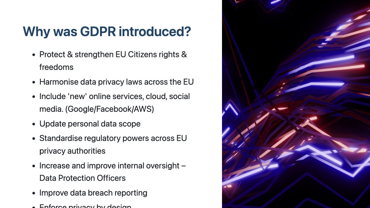 Free GDPR Course Slide 1
