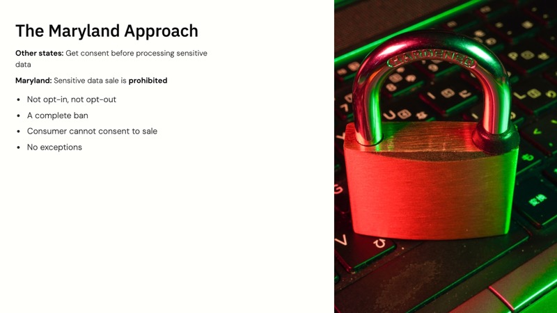 Maryland Online Data Privacy Act course slide 6