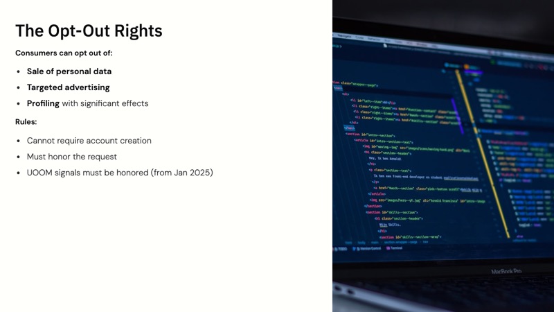 Montana Consumer Data Privacy Act course slide 8