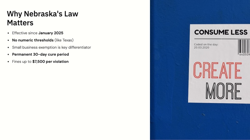 Nebraska Data Privacy Act course slide 1