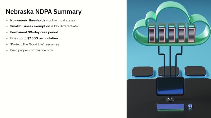 Nebraska Data Privacy Act course slide 10