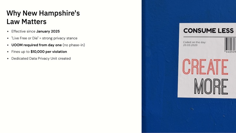 New Hampshire Privacy Act course slide 1