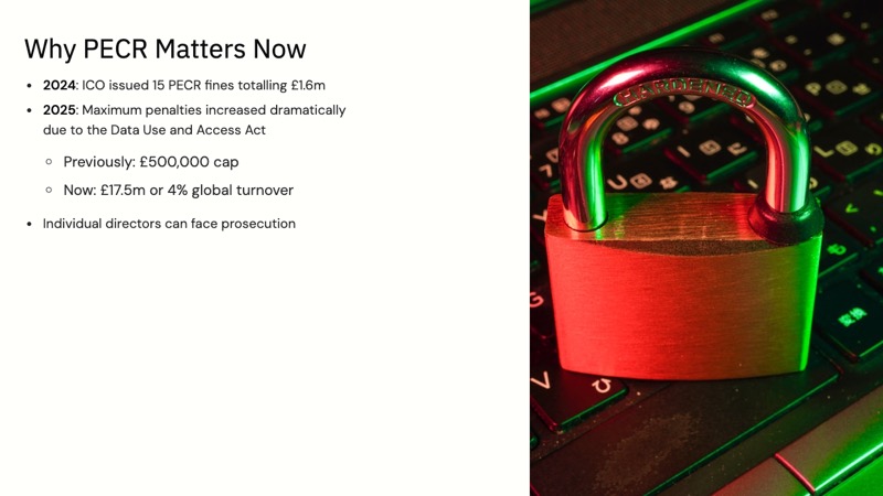 PECR ePrivacy for Marketers course slide 1