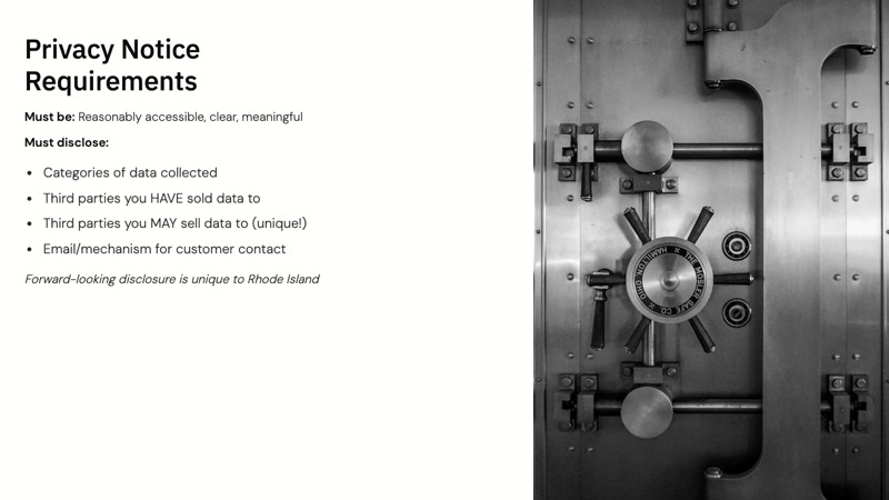 Rhode Island Data Transparency and Privacy Protection Act course slide 7