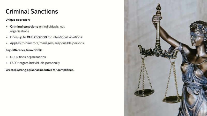 Swiss Federal Act on Data Protection course slide 9