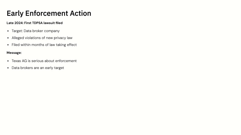 Texas Data Privacy and Security Act course slide 8