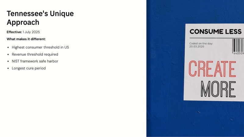 Tennessee Information Protection Act course slide 1