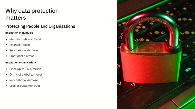 UK Data Protection Foundations course slide 1