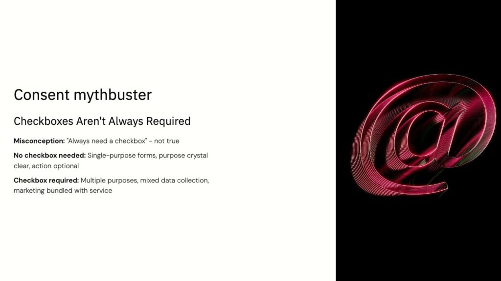 GDPR Refresher 2026 course slide - Consent mythbuster