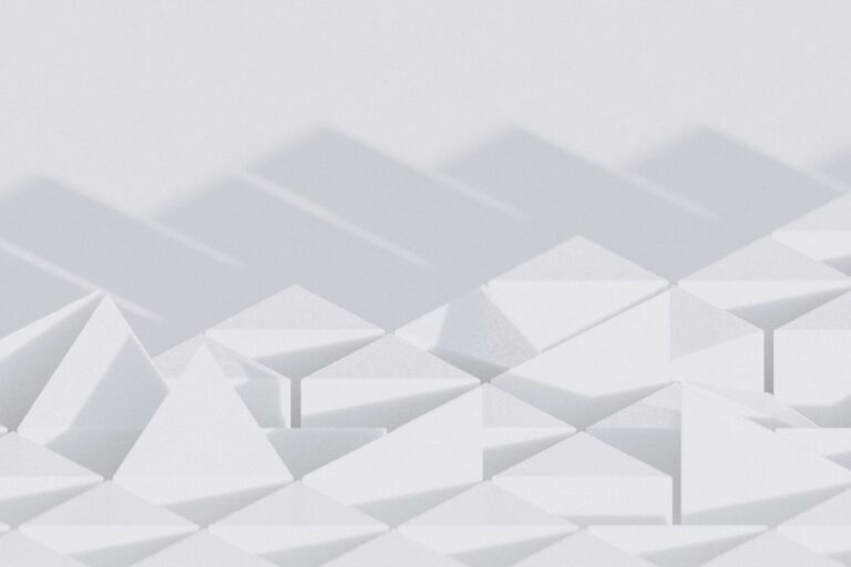 Abstract white geometric low poly background pattern