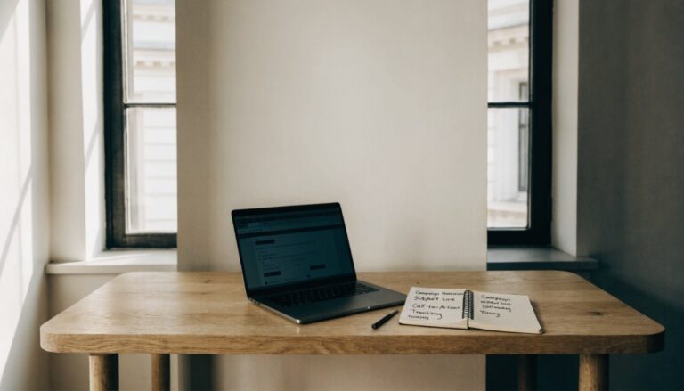 UK marketing manager reviewing PECR-compliant email campaign settings