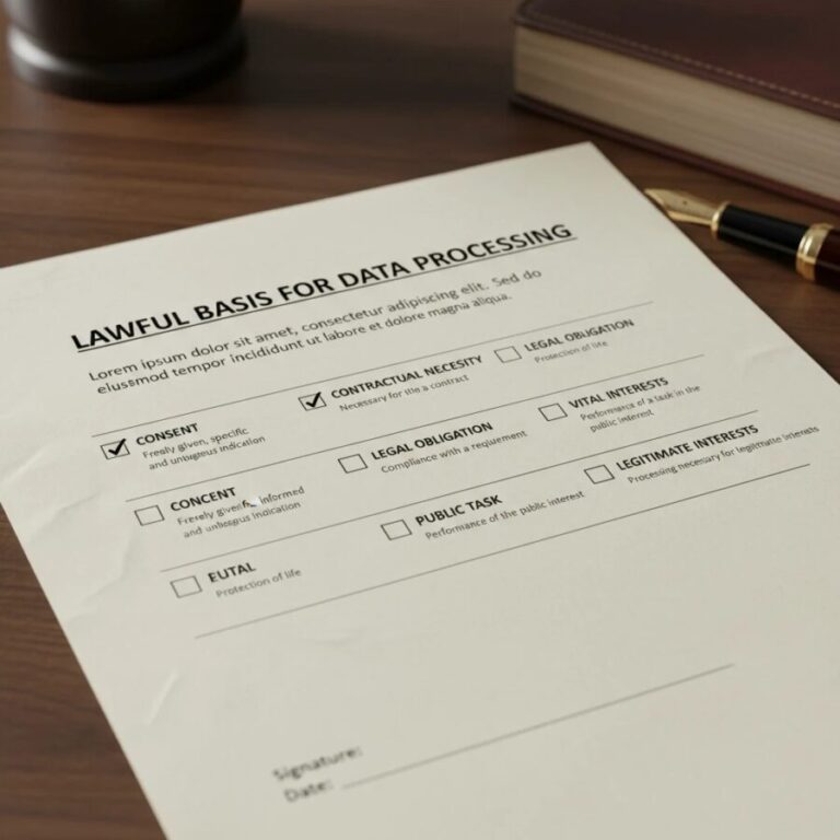 Legal document with checkbox